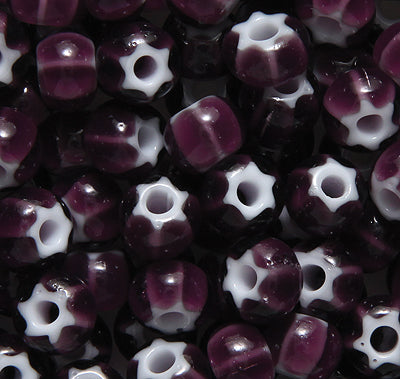 32SB298-WS: CZ Seed Bead White Heart Star Amethyst 32/0  100GM