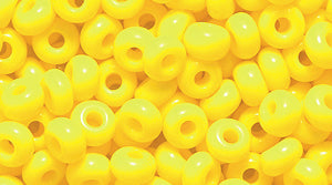 6SB126-L: CZ Seed Bead OPQ Dk Yellow 6/0 Loose-110GM