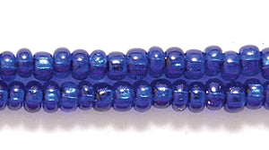 8SB478: CZ Seed Bead Silver Lined Cobalt 8/0 6HK