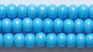 6SB165-TA: CZ Seed Bead Terra Pearl Opaque Blue 6/0 36STR