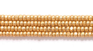 13SB854-C: CZ Seed Bead Charlotte Cut Metallic Gold 13/0 18HK