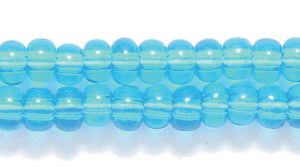 6SB266: CZ Seed Bead TR DK MED Aqua 6/0 36STR