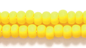 6SB126-M: CZ Seed Bead Opaque DK Yellow Matte 6/0 36STR