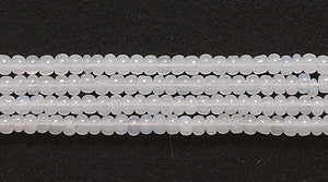 13SB210-C: CZ Seed Bead Charlotte True Cut White Opal 13/0 18HK