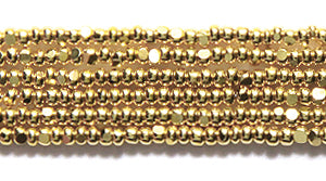 13SB853-5C: CZ Seed Bead Charlotte 24 Karat Gold Plate 13/0 6 Strand 16HK