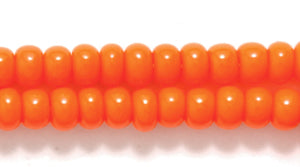 6SB134: CZ Seed Bead Opaque Orange 6/0 36STR