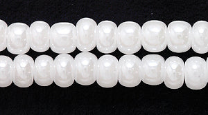 6SB112: CZ Seed Bead Opaque White 6/0 36STR