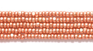 13SB856-C: CZ Seed Bead Charlotte Cut Metallic Copper 13/0 18HK