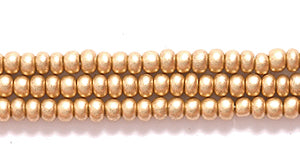 11SB953-ME: CZ Seed Bead Silk LT Gold 11/0 6HK