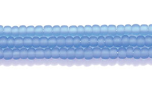 11SB272-M: CZ Seed Bead TR LT Sapphire Matte 11/0 6HK