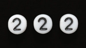 6LB-2: CZ Number 2 White/black 6mm 400PC