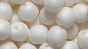 6DB910-NG: Czech Dobble Bead Two Hole Lumi Powdery White 6mm - 320 Pieces