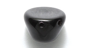 25DP109: CZ Gum Drop 2HOLE Black 10x12mm-48PC