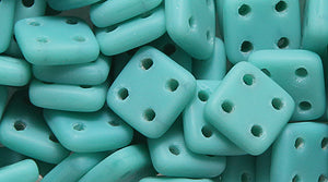 28SQ185-M: CZmates Quadratile Turquoise Matte 6mm 55PC