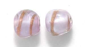 8GC792-G: CZ Gold Dust Swirl Pink 8mm 1PC