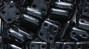 28SQ309: CZmates Quadratile Hematite 6mm 55PC