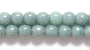 4RD385: CZ Round Luster Opaque Turquoise 4mm 1000PC