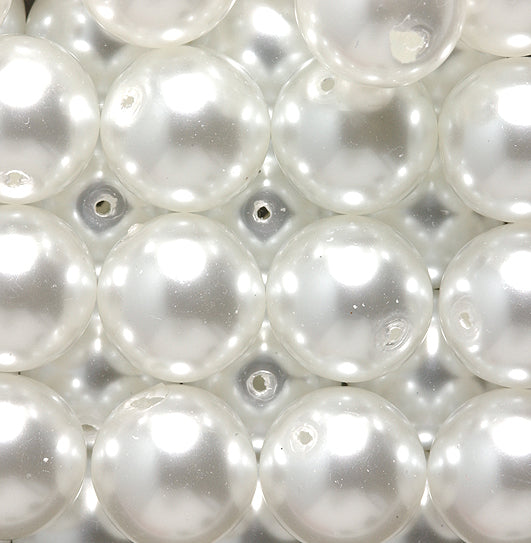 14GP612: CZ Glass Pearl White 14mm 120PC