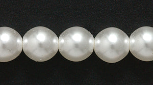 6GP612: CZ Glass Pearl White 6mm - 300PC