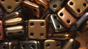 28SQ956-AB: CZmates Quadratile Metallic Bronze 6mm 55PC