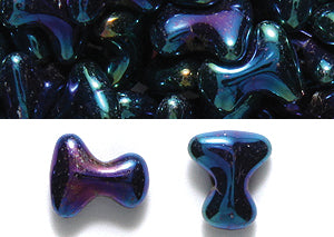 8TE579: CZ Tee Bead Blue Iris 2x8mm 800PC