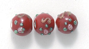 6FS148: CZ Floral Sputnik Red 6mm 1PC