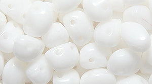 30CA210-OP: CZ Candy Oval Two Hole Opaque Opal White 4x6mm 800PC