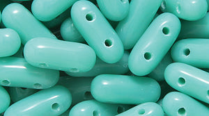 32TQ185: CZ 2 Hole Roller Turquoise Green 8mm 600PC