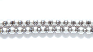 2GP607: CZ Glass Pearl Silver Gray 2mm 600PC