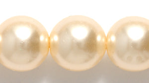 10GP630: CZ Glass Pearl Victorian Ivory 10mm 150PC