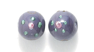 8FS198: CZ Round Floral Sputnik Purple 8mm 1PC