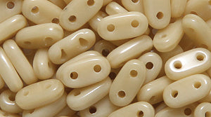 36TQ152: CZmates Bar 2HOLE Antique Beige 2x6mm 120PC