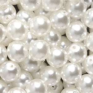 6GP612-L: CZ Glass Pearl White 6mm Loose 100PC