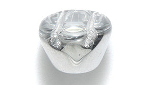 25DP815-HC: CZ Gum Drop Half Silver 2 Hole 10x12mm 48PC