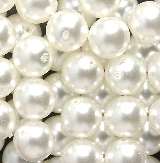 12GP612-L: CZ Glass Pearl White 12mm Loose 120PC