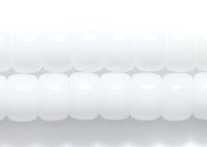 6RC112: CZ Crow Roller Opaque White 6mm 750PC