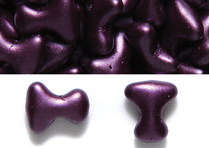 8TE699-P: CZ Tee Bead Purple Velvet Pearl 2x8mm 400PC