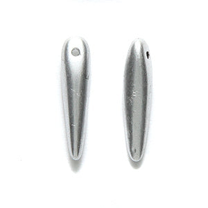 91DP914-ME: CZ Thorn Silky Silver 5x16mm Top Hole 240PC