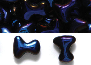 8TE869: CZ Tee Bead Metallic Blue 2x8mm 320PC