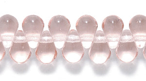 40DP291-D: CZ Drop DK Pink 4x6mm [top Hole] 1200PC