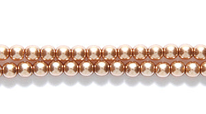 2GP651: CZ Glass Pearl Soft Gold 2mm 600PC