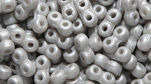 25TQ904: Czech Infinity Powdery Prl Clay Grey 2x5mm - 1200 Pieces