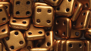 28SQ954-ME: CZmates Quadratile Metallic Antique Gold 6mm 55PC