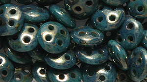 64DS187-55: CZmates Quadralentil Persian Turquoise Bronze 6mm 74PC