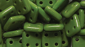 28SQ183-OV: CZmates Quadratile Olive 6mm 55PC