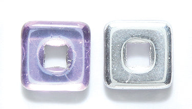 59SQ505-LT: CZ Square Ring Cry LT Vitrail 12mm 15 Pcs