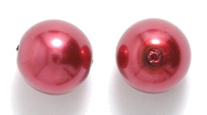 10GP648: CZ Cultura Glass Pearl Deep Red 10mm 150PC