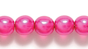 6GP394-T: CZ Glass Pearl Fuchsia On Crystal 6mm - 300PC