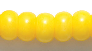 9DN124-C: Czech Donut Opaque Corn Yellow Coated 9mm - 30 Pieces