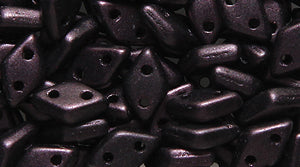 6DI999-S: CZmates Diamond 2HOLE MetSUEDE Dark Plum 4x6mm 110PC